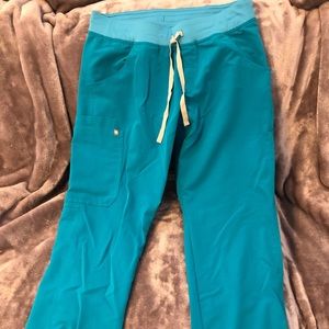 Figs teal Kade petite cargo scrub pants